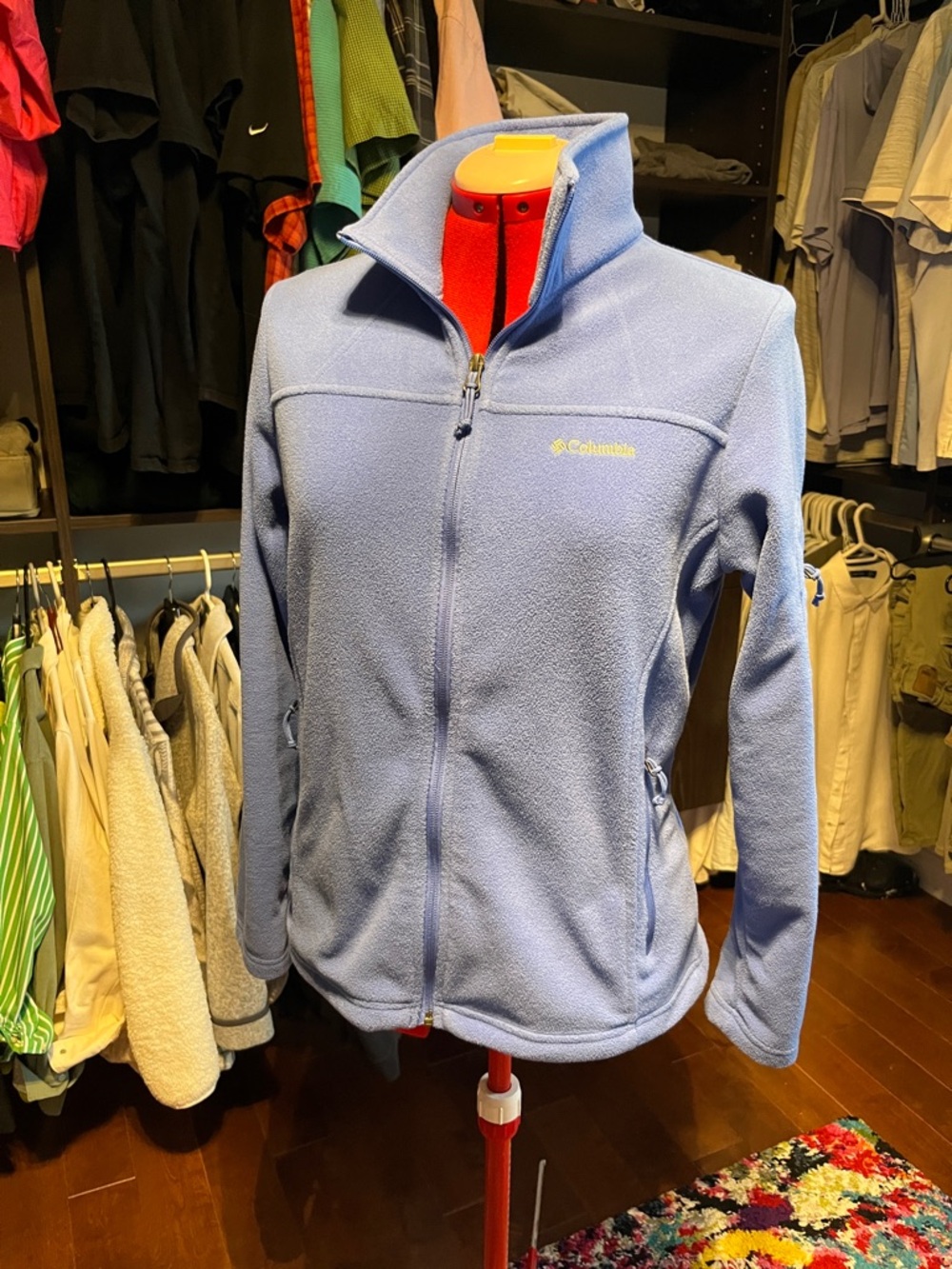 Columbia Women's Powder Blue Full-Zip Teddy Fleece Jacket